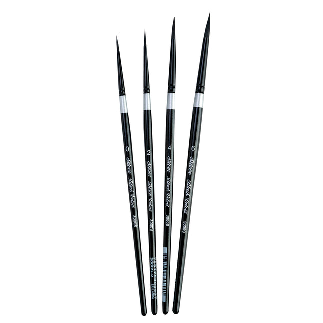 Black Velvet Small Round Brushes