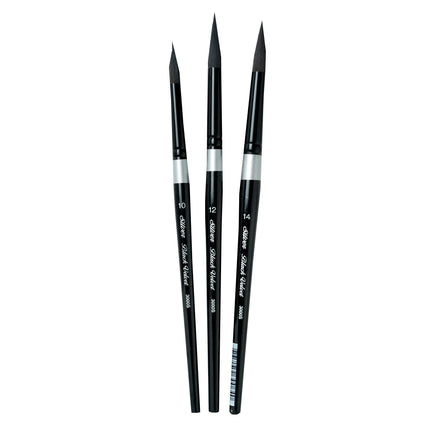 Black Velvet Large Round Brushes