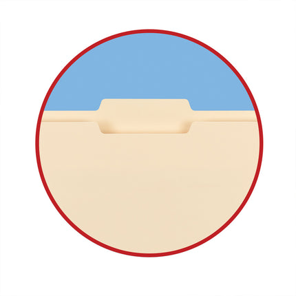 File Folders, 1/3-Cut Tab, Letter, Manila, Box of 100