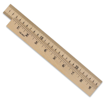 Wooden Meter Stick, Plain Ends