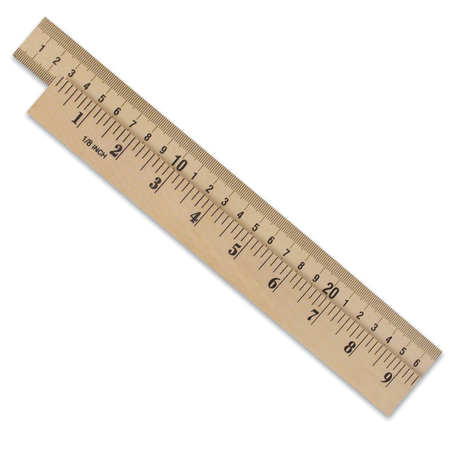 Wooden Meter Stick, Plain Ends