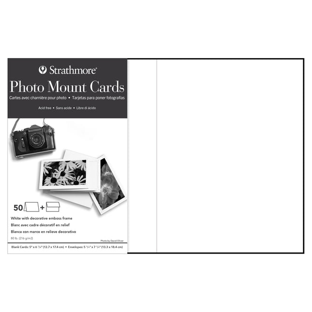 Photo Mount Cards & Envelopes, Decorative Embossed Border