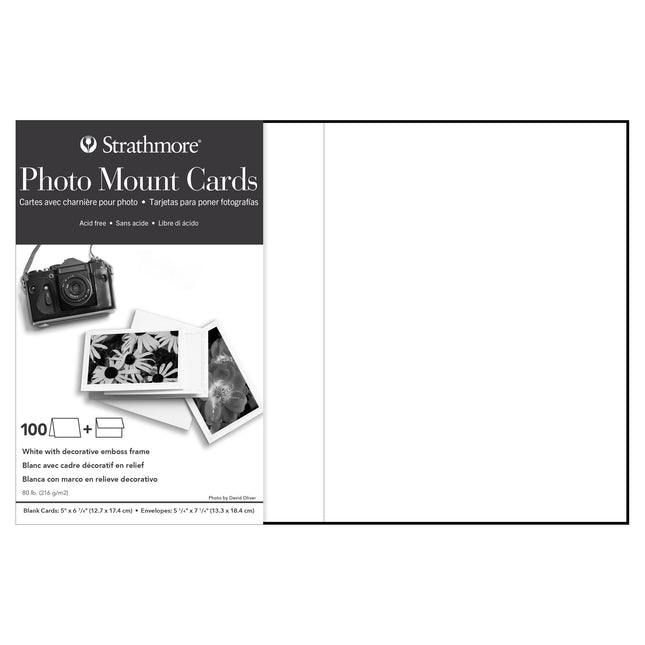 Photo Mount Cards & Envelopes, Decorative Embossed Border