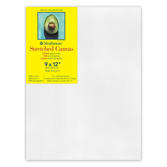300 Seris Gallry Stretch Canvs 9x12 Strathmore