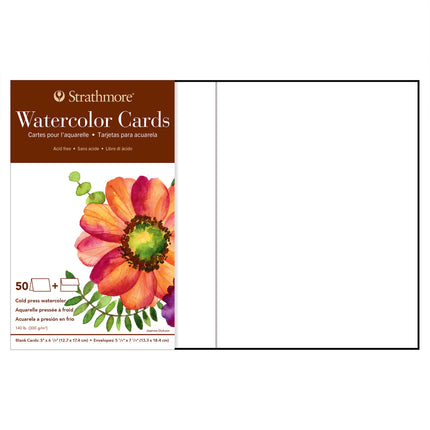 50ct Waterclr Full Size Paper Cards & Envelopes 400 Series