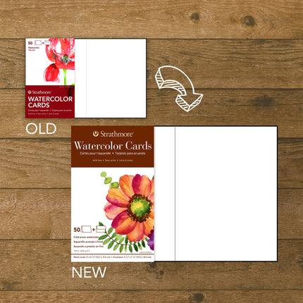50ct Waterclr Full Size Paper Cards & Envelopes 400 Series