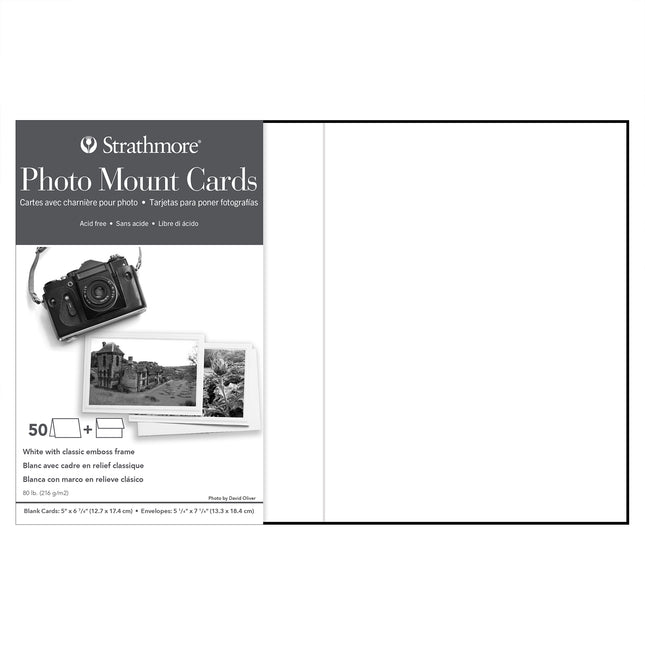 50ct Photomount Card & Envel Emboss