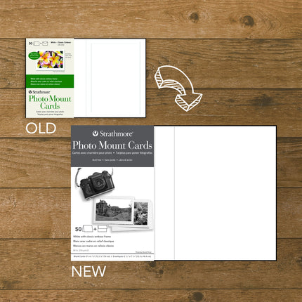 50ct Photomount Card & Envel Emboss