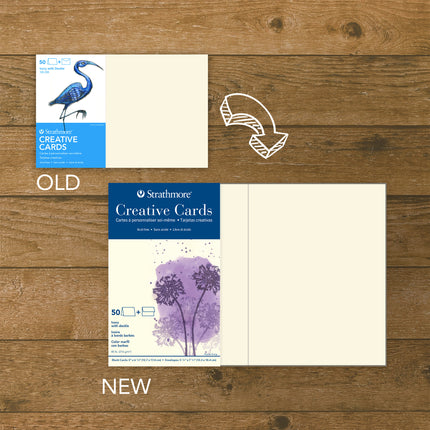 Ivory W/deckle 50ct Creative Cards & Envelopes