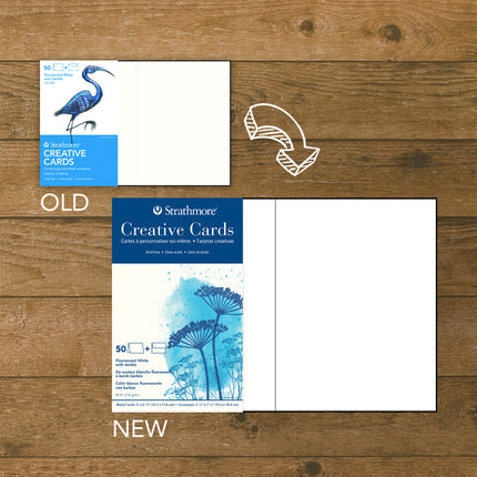 Fluor Wht 50ct Creative Cards & Envelopes