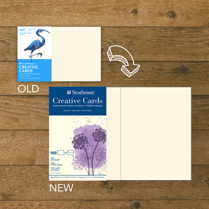 Ivory W/deckle 100ct Creative Cards & Envelopes