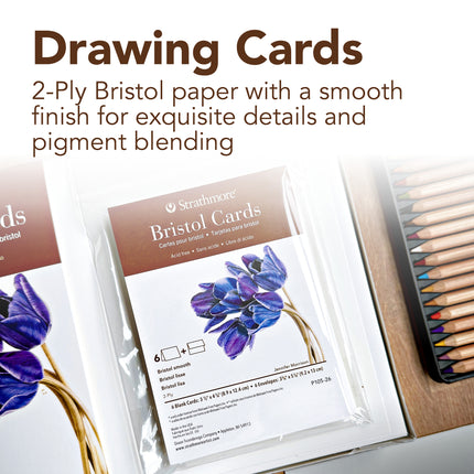 Bristol Cards & Envel 5x6.875in 400 Series 6pk