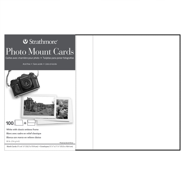 100ct Photo Mount Cards & Envelopes Embossed Border