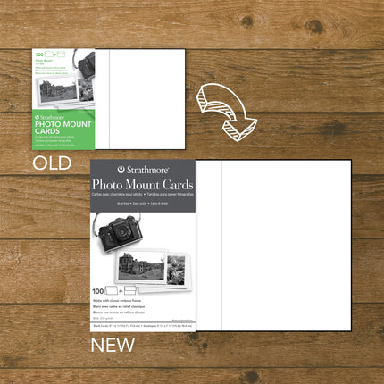 100ct Photo Mount Cards & Envelopes Embossed Border