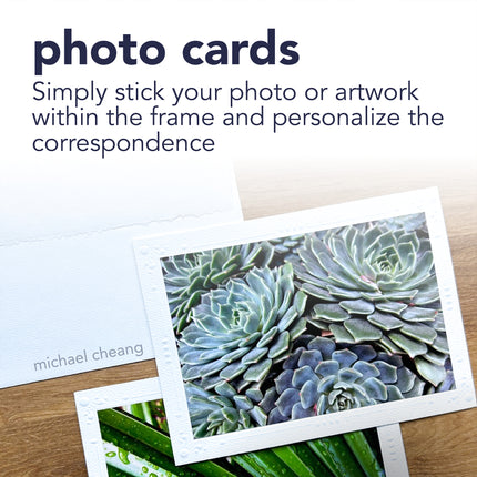 100ct Photo Mount Cards & Envelopes Embossed Border