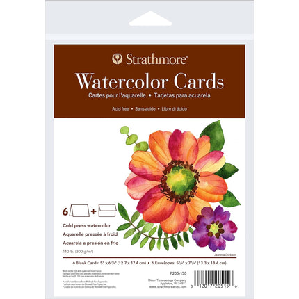 Watercolor Cards 5x6.875in 400 Ser &envelopes 6pk