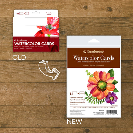 Watercolor Cards 5x6.875in 400 Ser &envelopes 6pk
