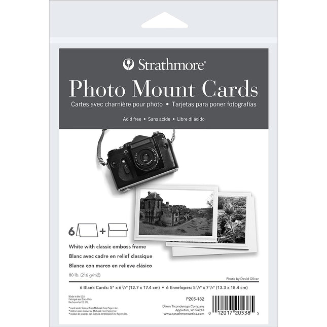 Photo Mount Cards & Envel Embossed 5x6.875in 6pk