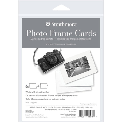 Photo Frame Cards & Envel 5x6.875in Plain 6pk