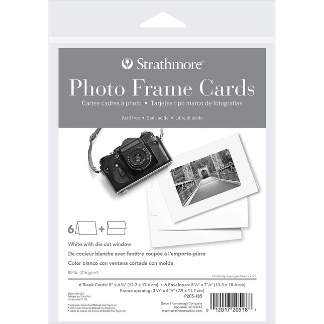 Photo Frame Cards & Envel 5x6.875in Plain 6pk