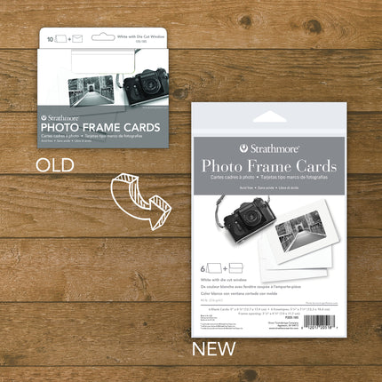 Photo Frame Cards & Envel 5x6.875in Plain 6pk