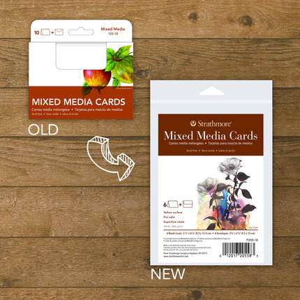 Mixed Media Cards 3.5x4.875 400ser & Envelopes 6pk