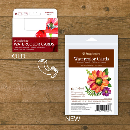 Watercolor Cards & Envel 3.5x4.875 400 Series 6pk