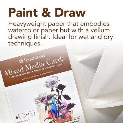 Mixed Media Cards 5x6.875in 400ser & Envelopes 6pk