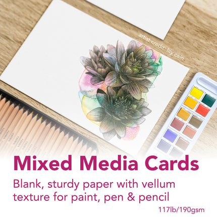 Mixed Media Cards 3.5x4.875 300ser & Envelopes 6pk