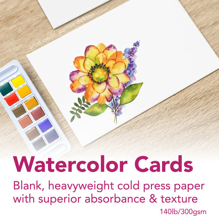 Watercolor Cards & Env 3.5x4.875in 6pk