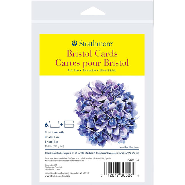 Bristol Cards & Envel 3.5x4.875 6pk