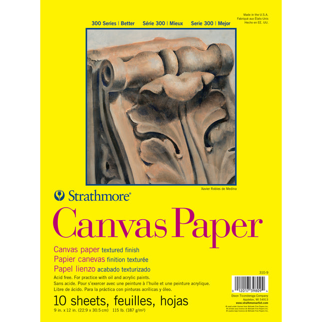 Canvas Paper Pad, 9x12