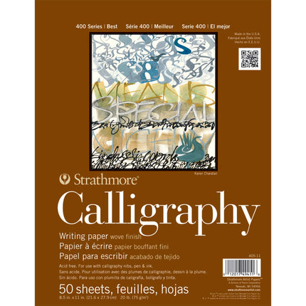 8.5x11 Calligraphy Paper Pad 400 Series Tape Binding 50 Sheets