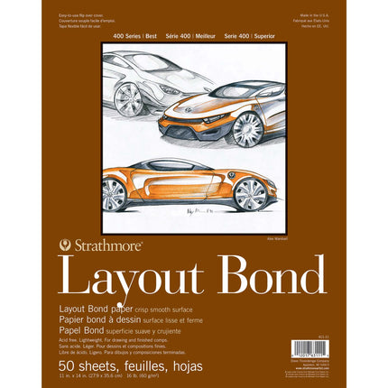 11x14 400 Series Layout Paper Pad Glue Binding 50 Sheets