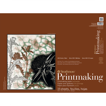 18x24 Printmaking Paper Pad Heavy Glue Binding 400 Series 15 Sheets