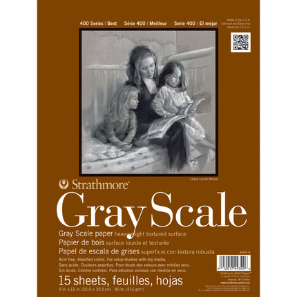 9x12 Grayscale Paper Pad 15 Sheets 400 Series