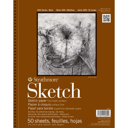 9x12 Sketch Paper Pad 400 Series Wire Binding