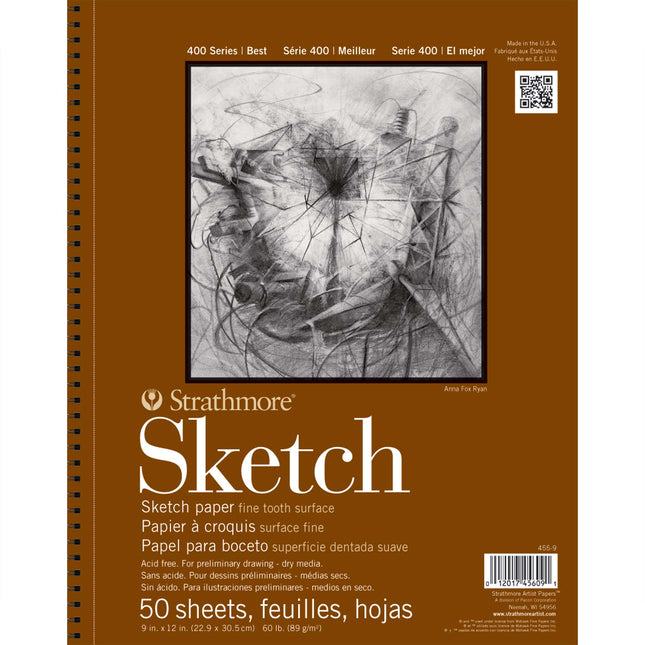 9x12 Sketch Paper Pad 400 Series Wire Binding