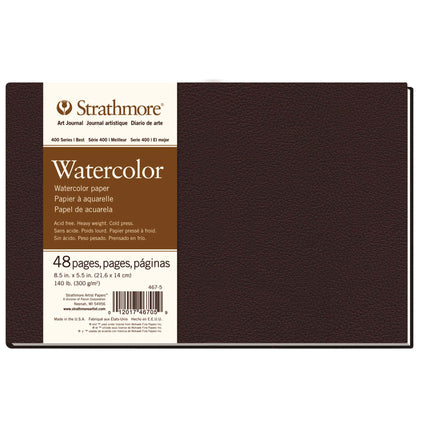 Art Journal Watercolor Book Hardbound, 8.5x5.5