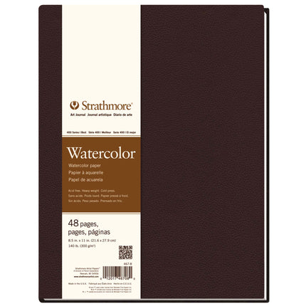 Art Journal Watercolor Book Hardbound, 8.5x11