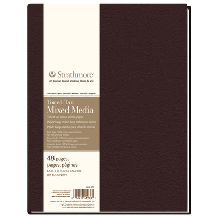 Journal Mixed Media Book Hardbound, 8.5x11