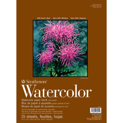 11x15 Watercolor Paper Block 400 Series 15 Sheets