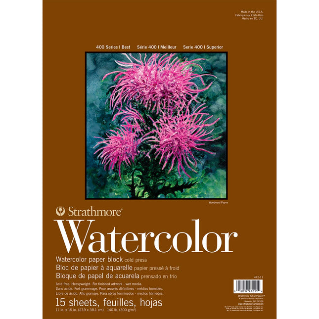 11x15 Watercolor Paper Block 400 Series 15 Sheets