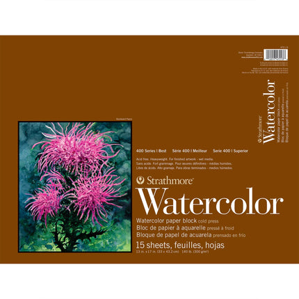 13x17 Watercolor Paper Block 400 Series 15 Sheets
