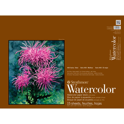18x24 Watercolor Paper Block 400 Series 15 Sheets