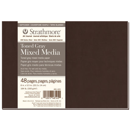 Journal Mixed Media Book Soft Cover, 8x5.5