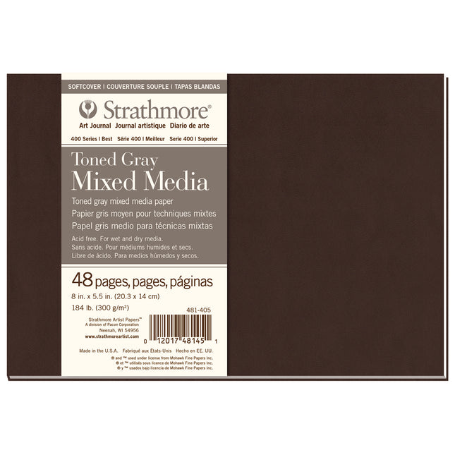 Journal Mixed Media Book Soft Cover, 8x5.5