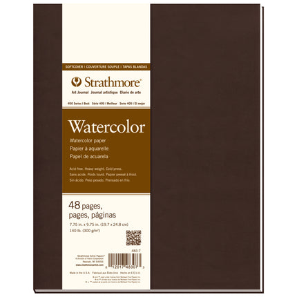 Art Journal Watercolor Book Soft Cover, 7.75x9.75