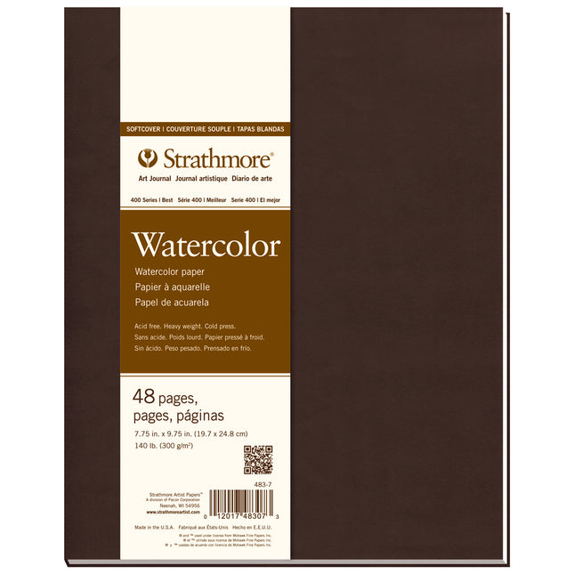 Art Journal Watercolor Book Soft Cover, 7.75x9.75