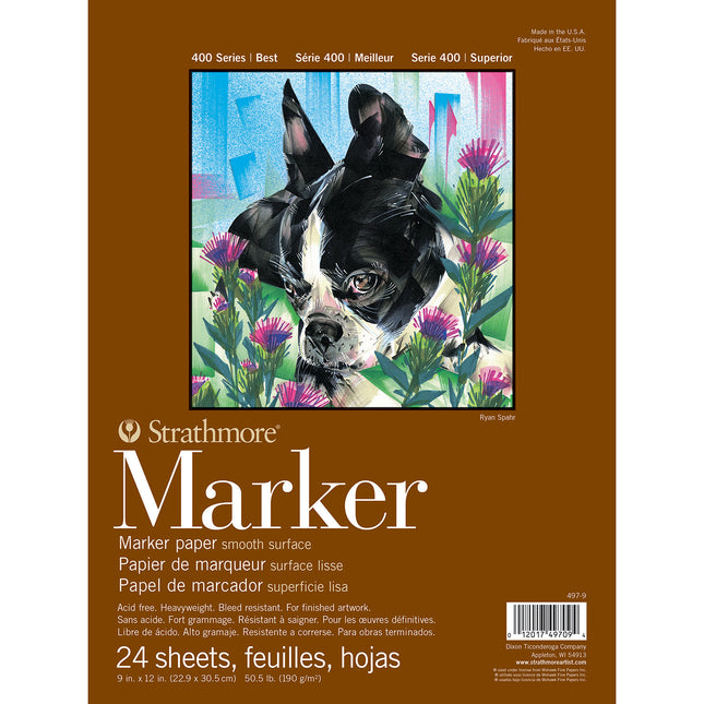 Marker Pad 24shts 9x12in Glue 400 Series